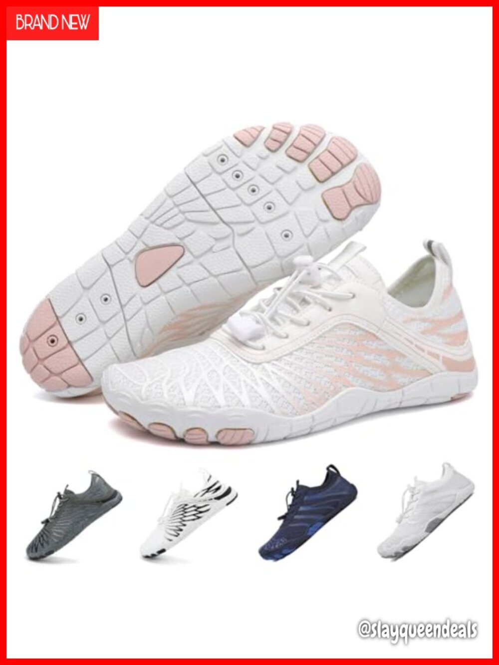 Barefoot Water Shoes Women Men Breathable Non-Slip Wide Toe Athletic Hiking